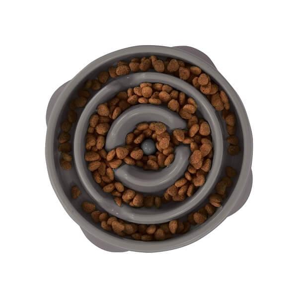 Outward Hound Fun Feeder Slo Bowl Medium/Mini Grau